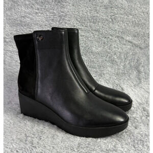 Vionic Black Wedge Heeled Boots